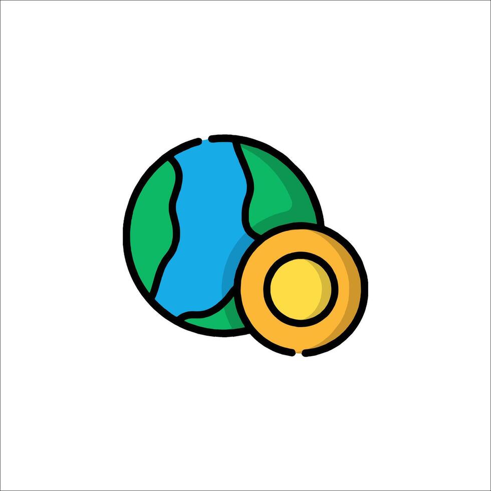 Earth globe icon illustration vector