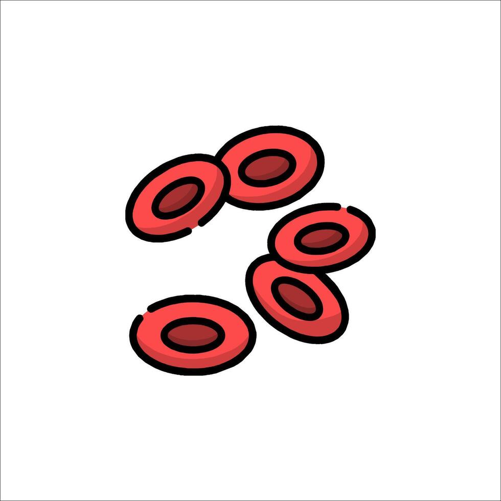 Red blood cells icon illustration vector