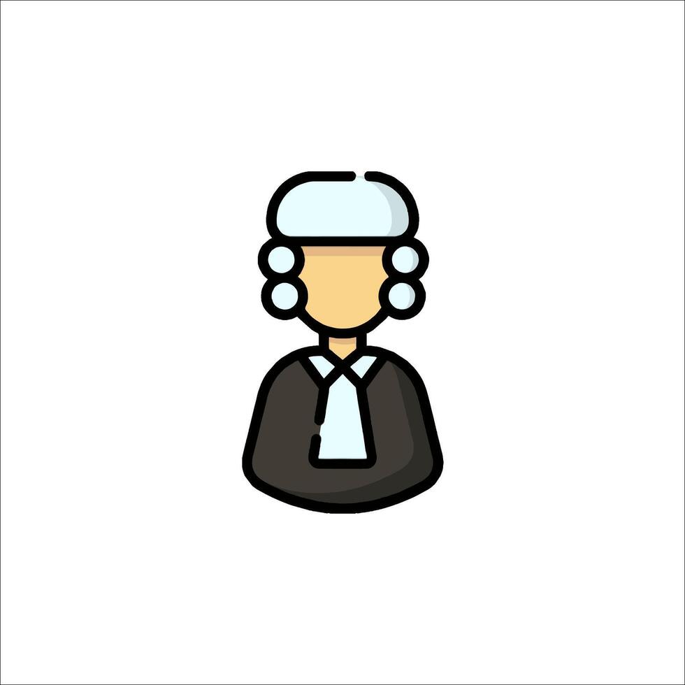 A judge icon in a flat style vector