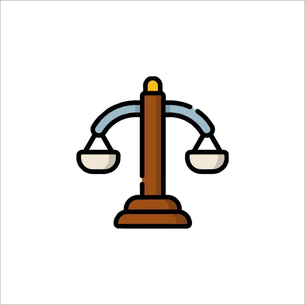 A scale icon with a balance on top vector