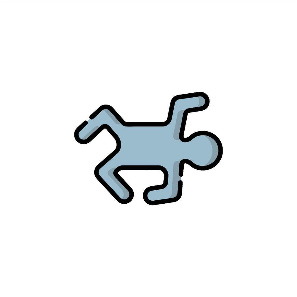 A man falling down on the ground icon vector