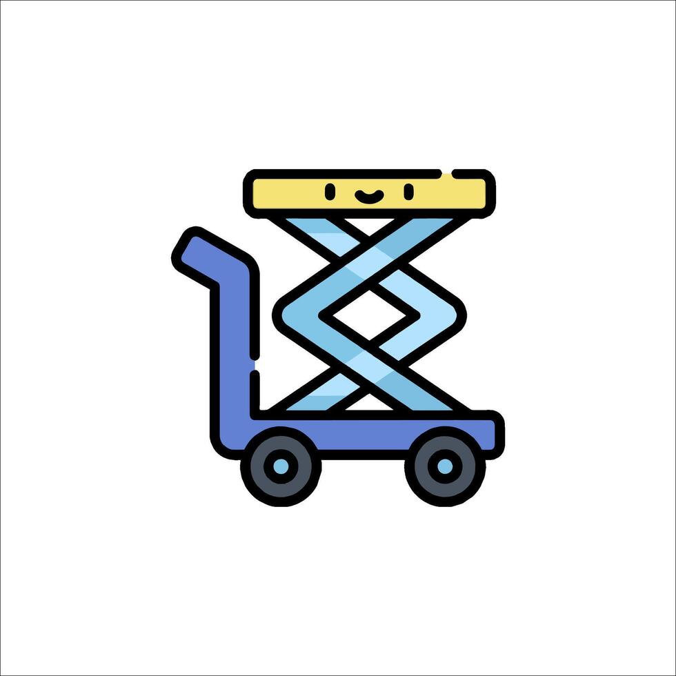 Scissor lift icon illustration vector