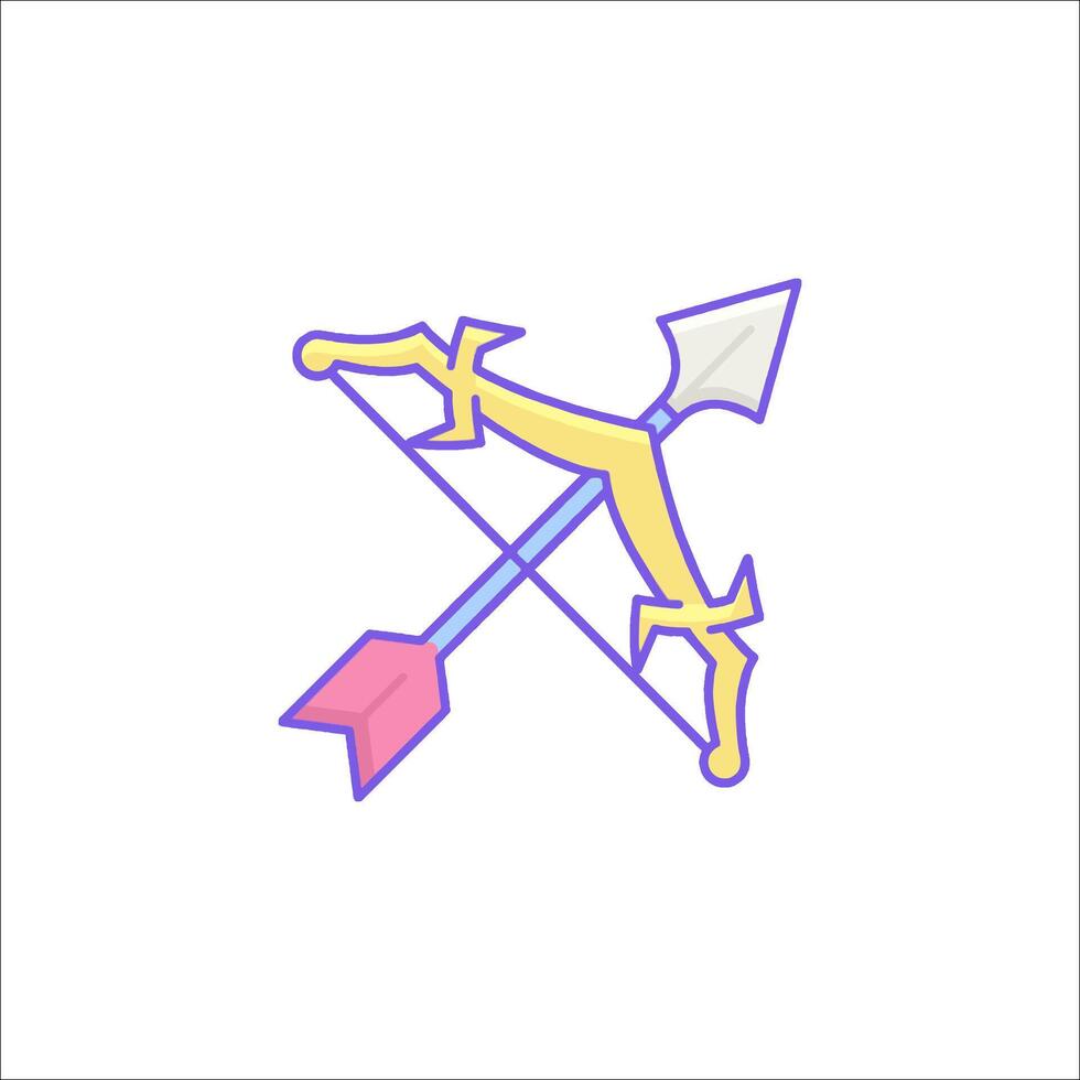 An arrow and bow icon on a white background vector