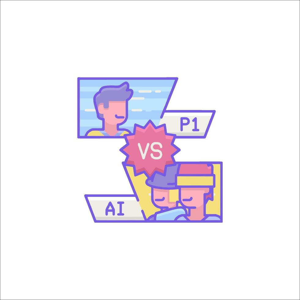 Ai vs ii comparison vector