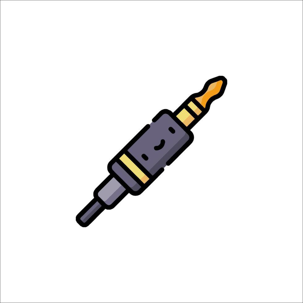 A black and gold microphone icon on a white background vector