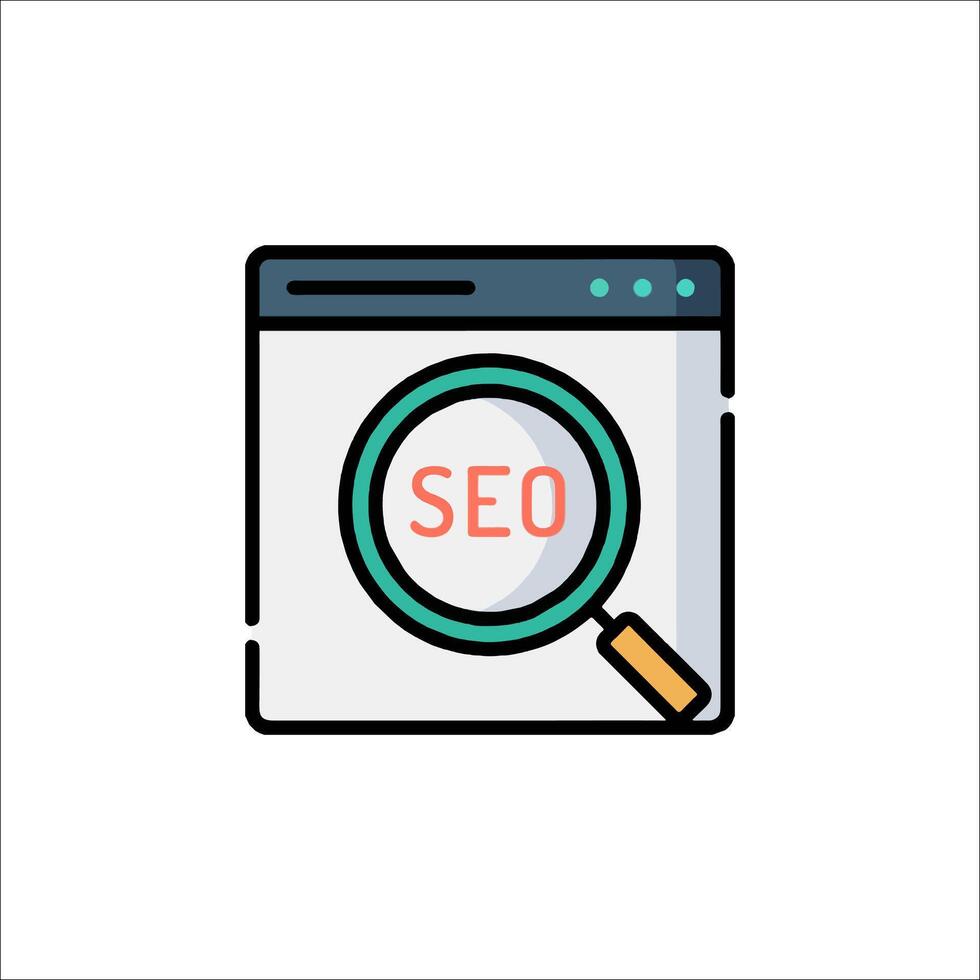 Seo search engine optimization icon vector