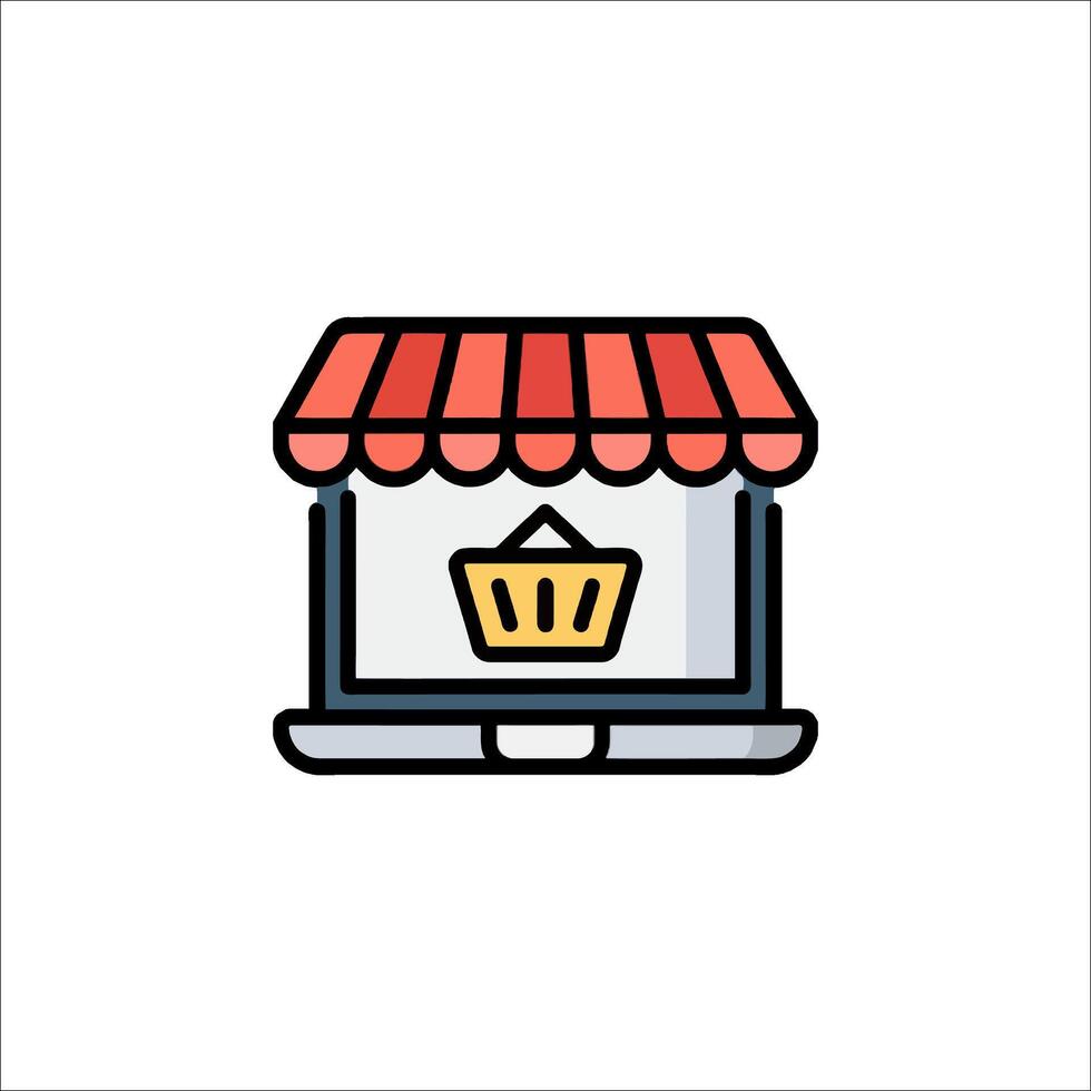 Online shopping icon illustration vector