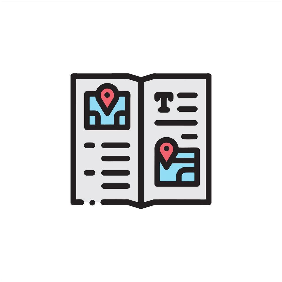 A map icon with a pin on it vector