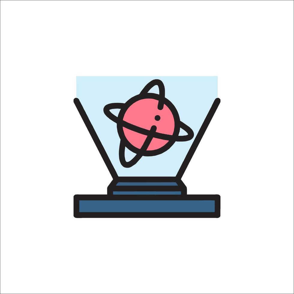 An icon of a science experiment on a table vector