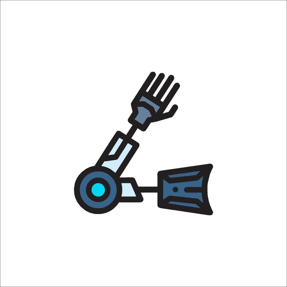 Robotic arm icon illustration vector
