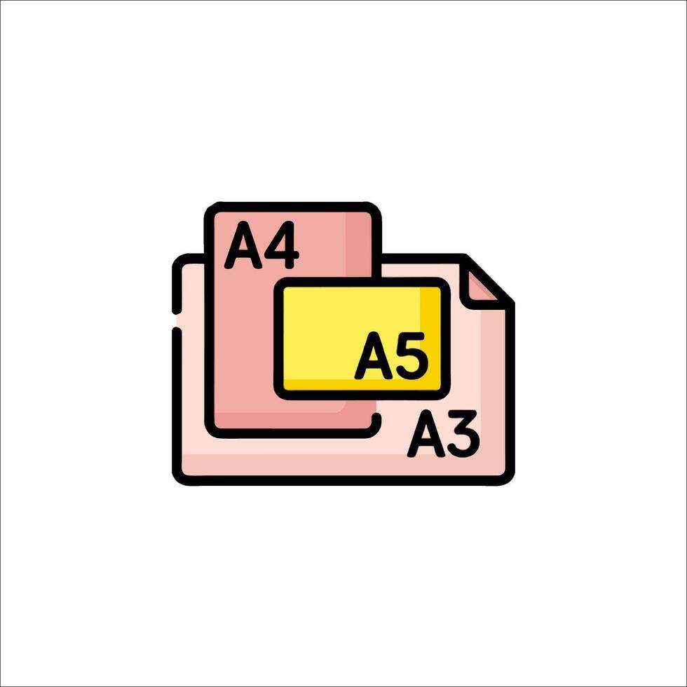 A5 file folder icon vector