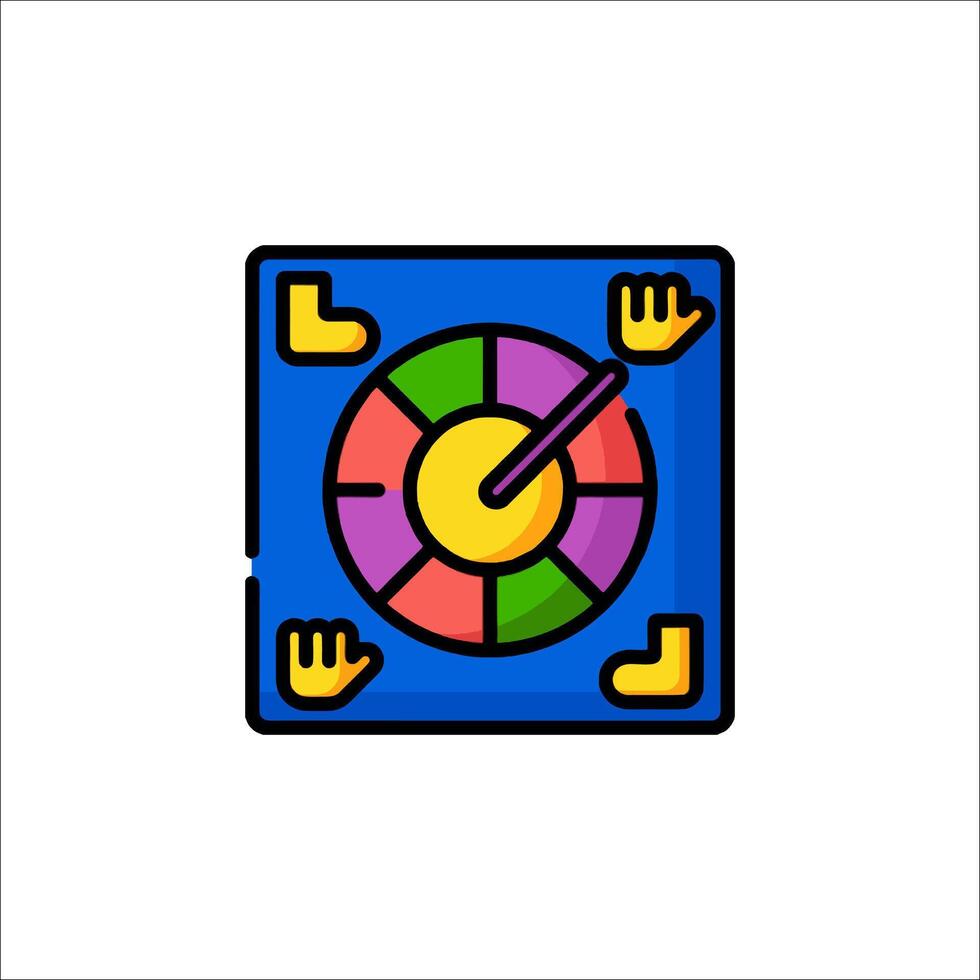 A colorful wheel icon on a white background vector