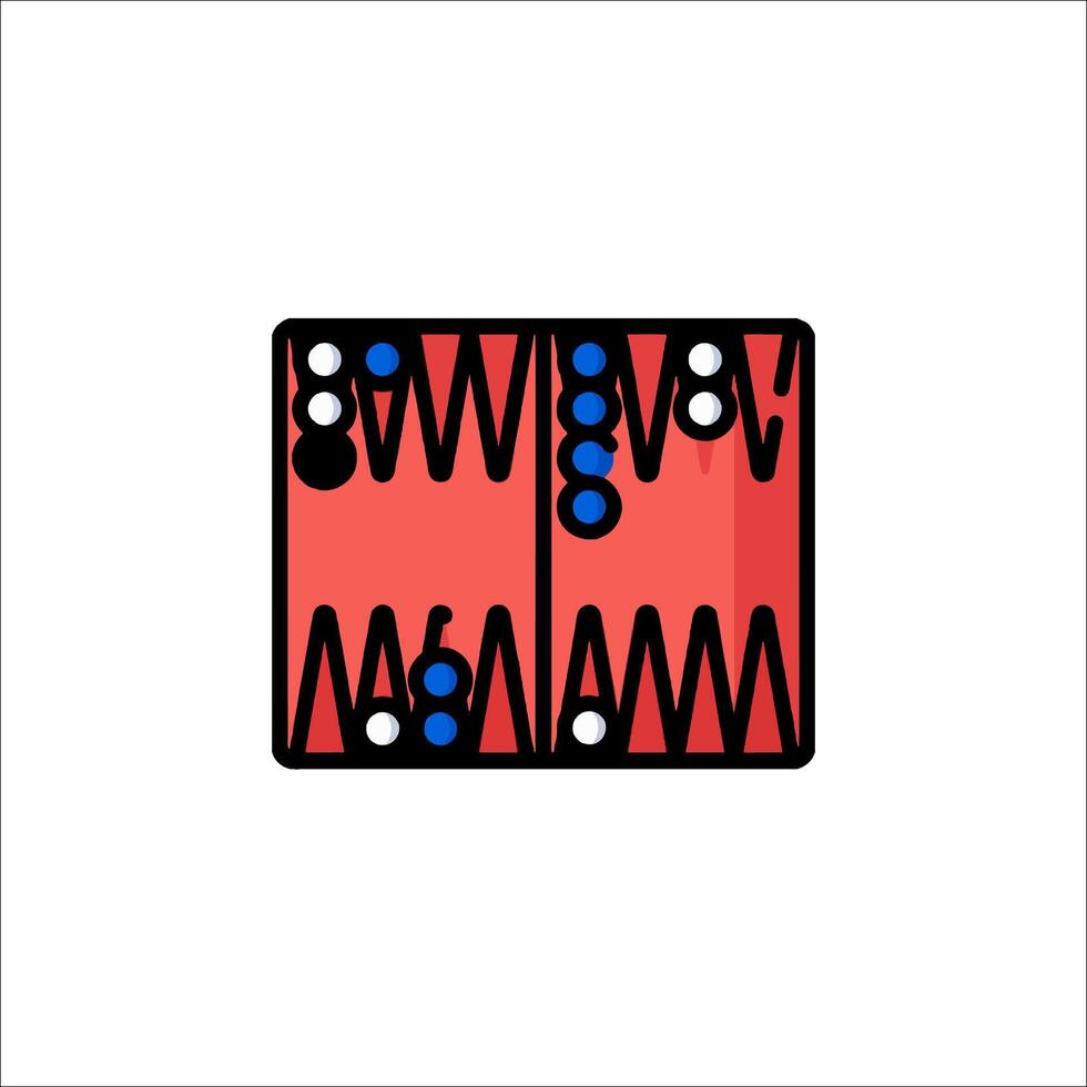 Backgammon icon illustration vector