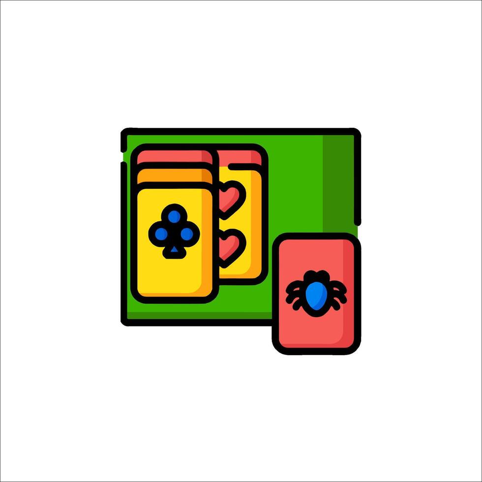 A spider and cards icon on a white background vector