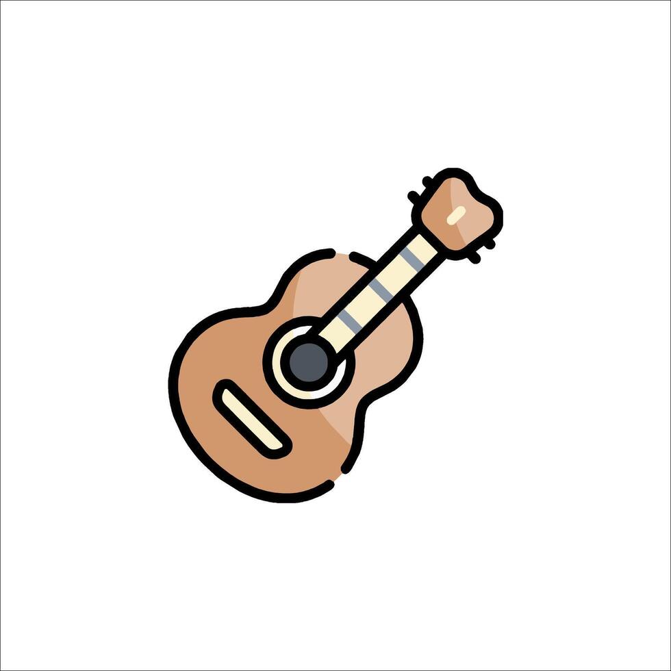 A guitar icon on a white background vector