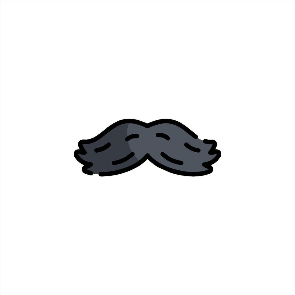 A mustache icon on a white background vector