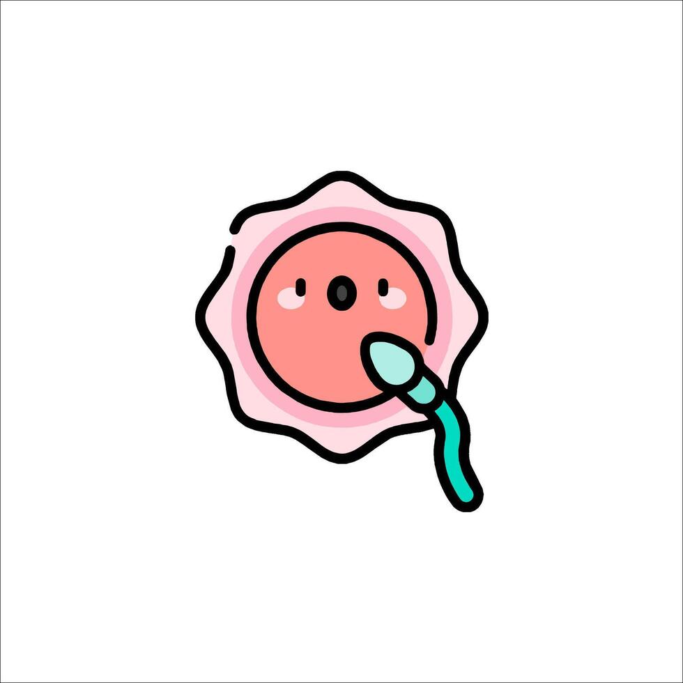 A cute pink baby with a toothbrush vector