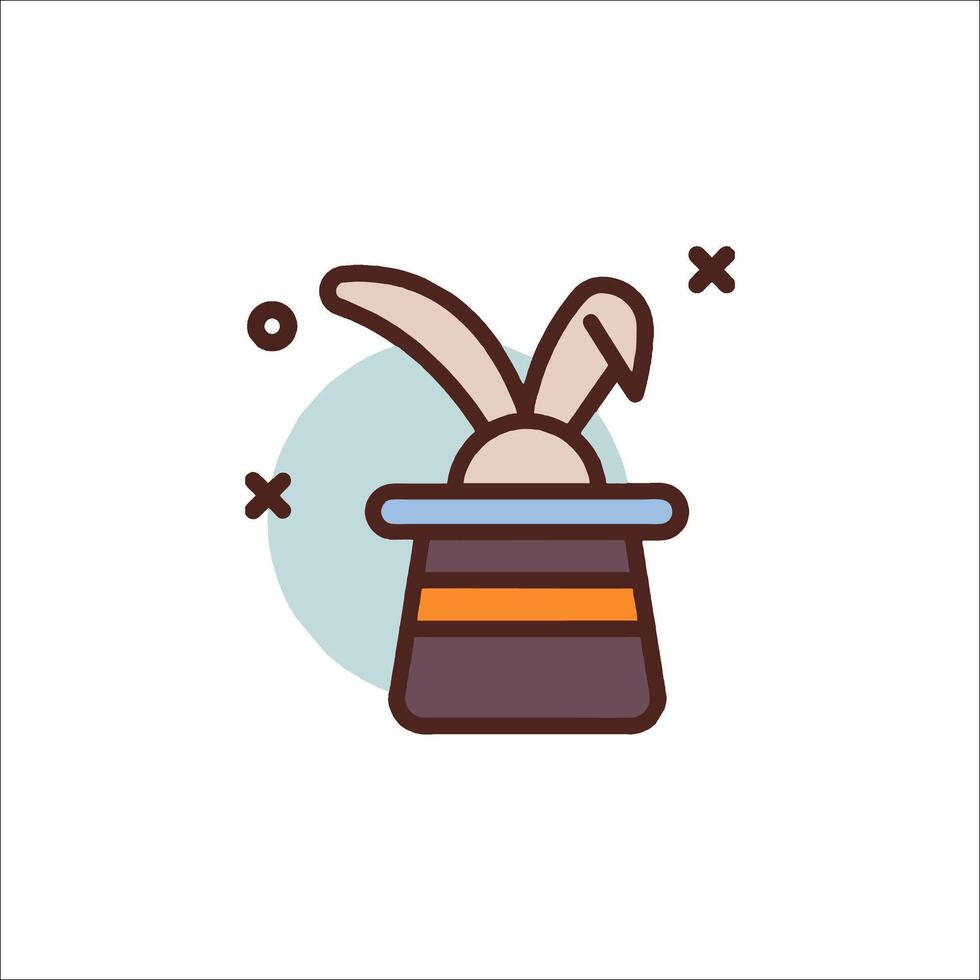 Magician hat icon illustration vector