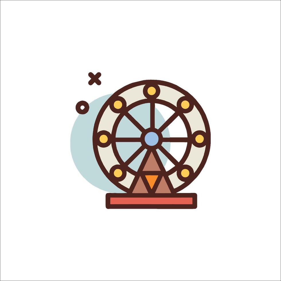 Ferris wheel icon illustration vector
