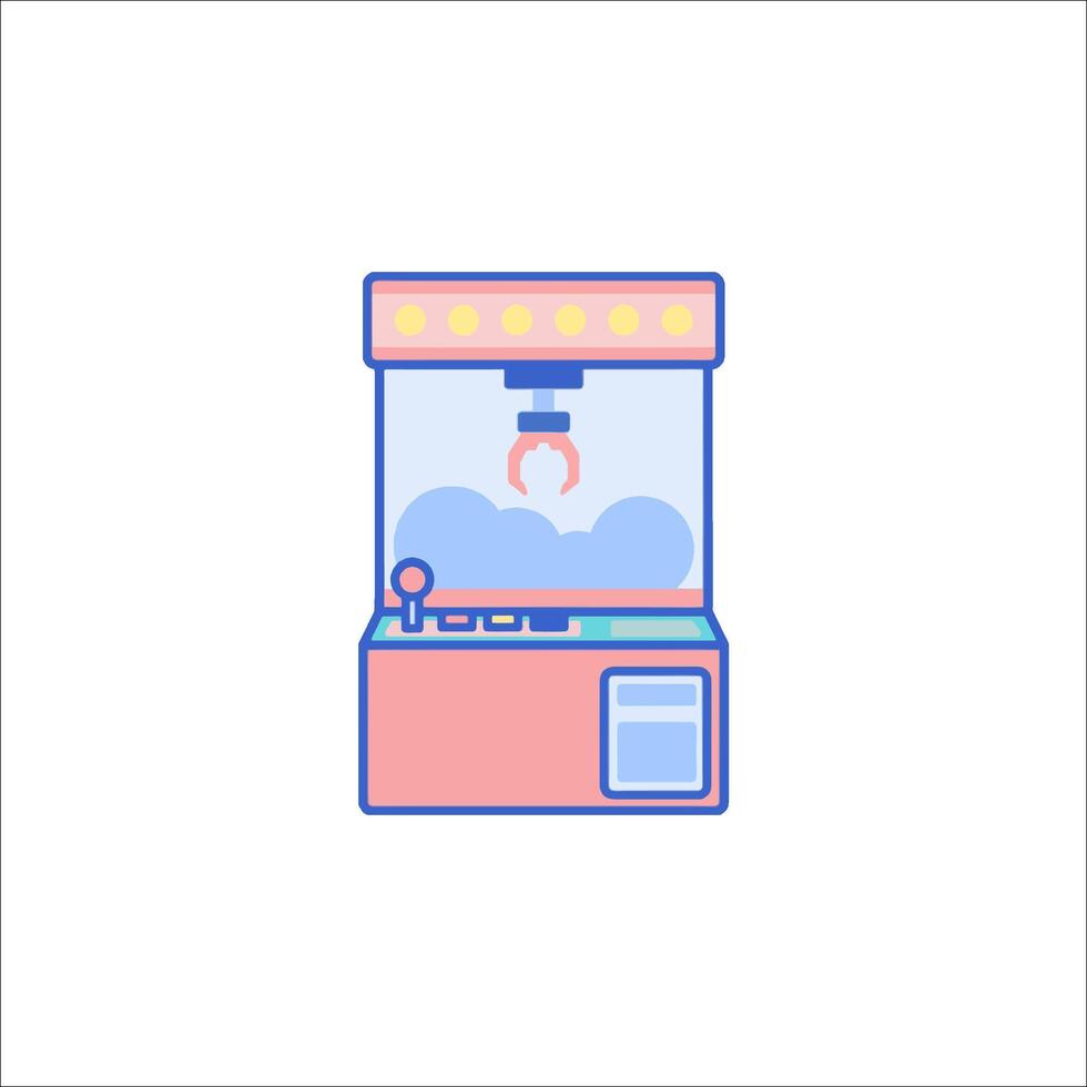 A game machine with a coin in it vector