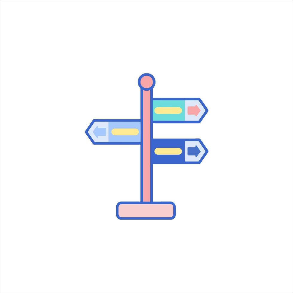 A signpost with arrows pointing in different directions vector