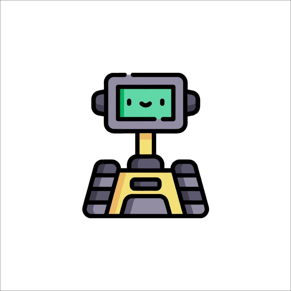 A robot icon with a green face vector