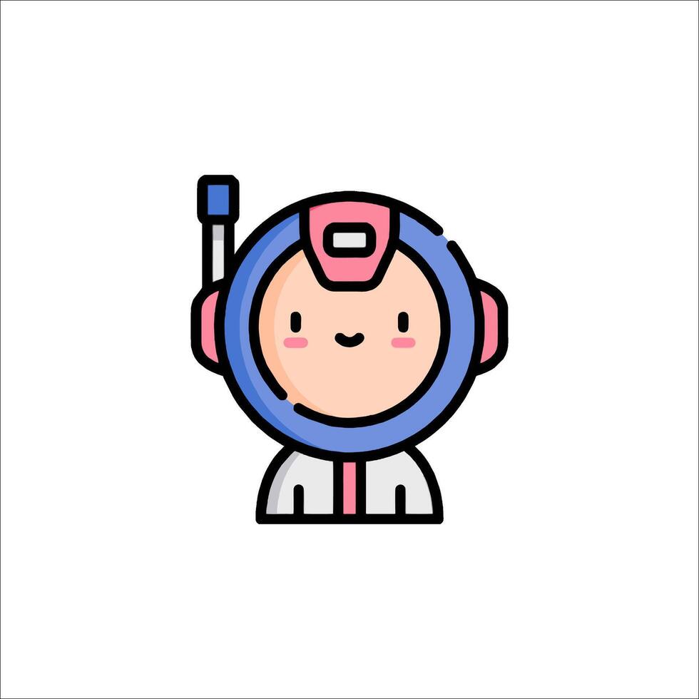 A cartoon character in a space suit vector