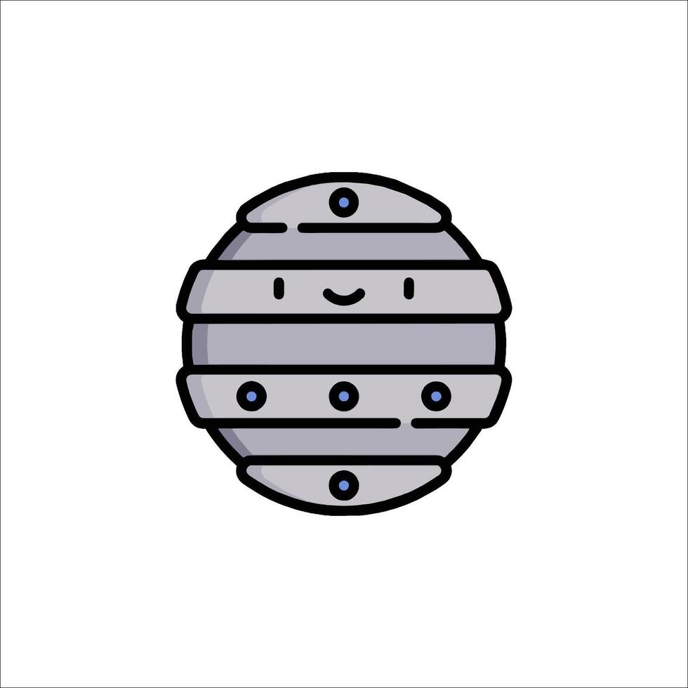 A robot ball with a smile on it vector