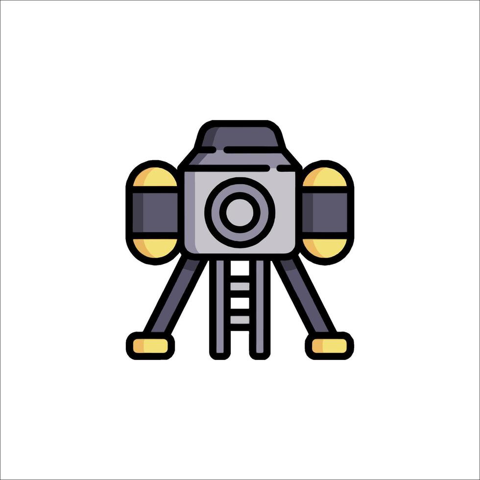 Space camera icon illustration vector