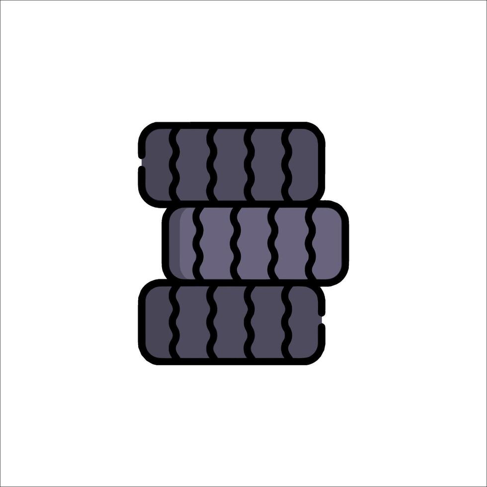 A tire icon on a white background vector