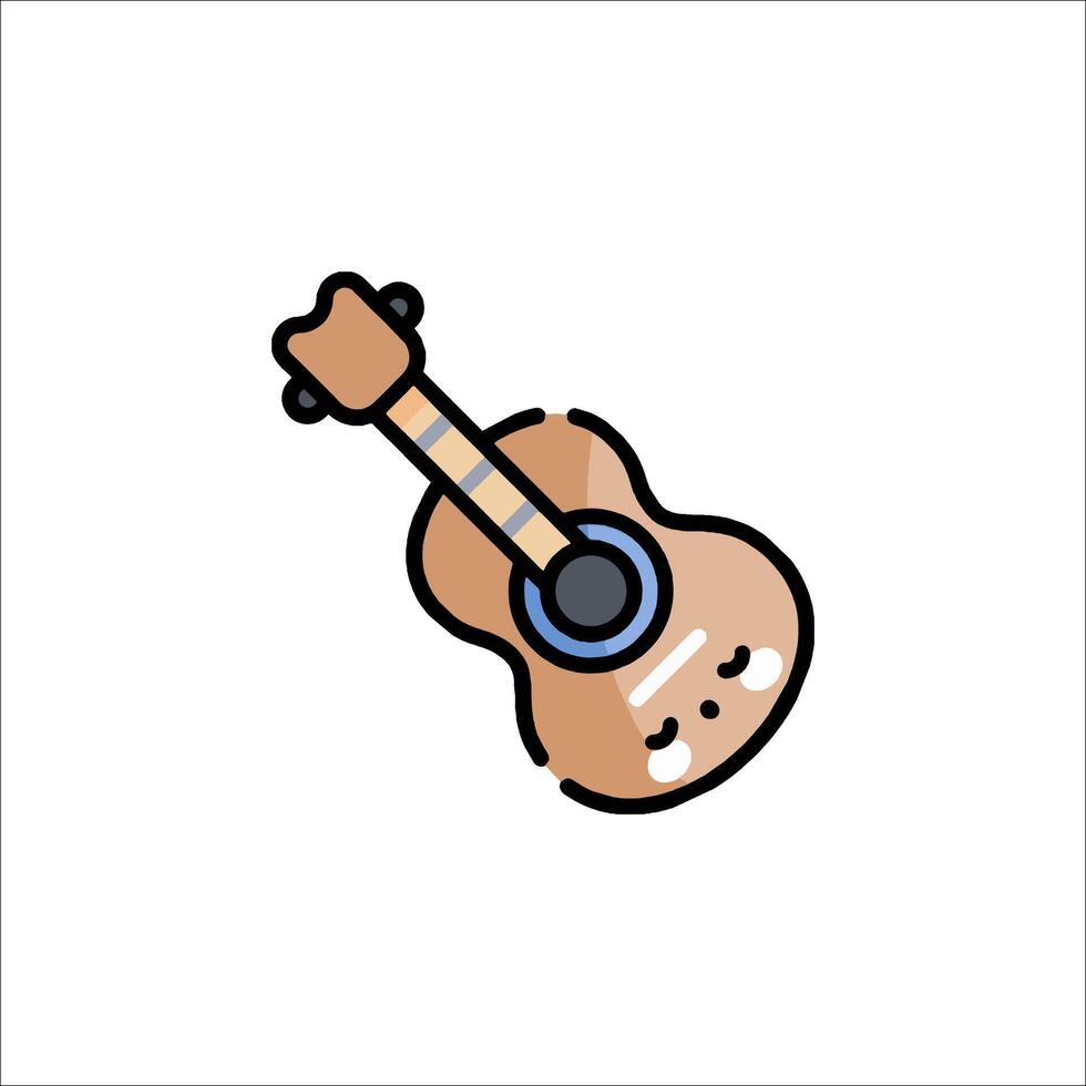 A guitar icon on a white background vector