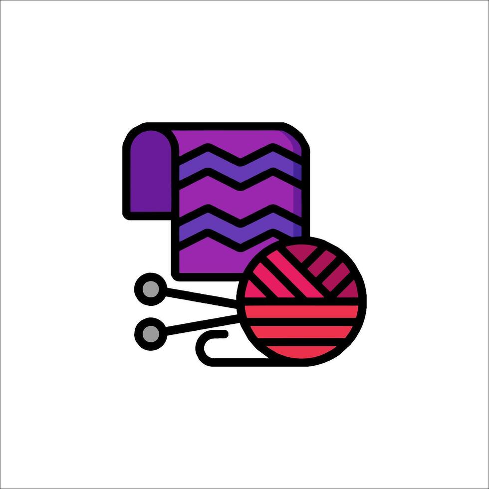 A purple ball of yarn and a ball of yarn vector
