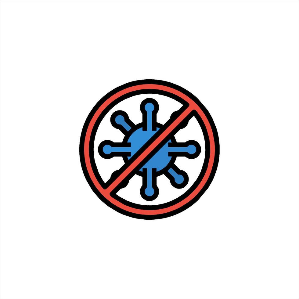No virus sign icon illustration vector