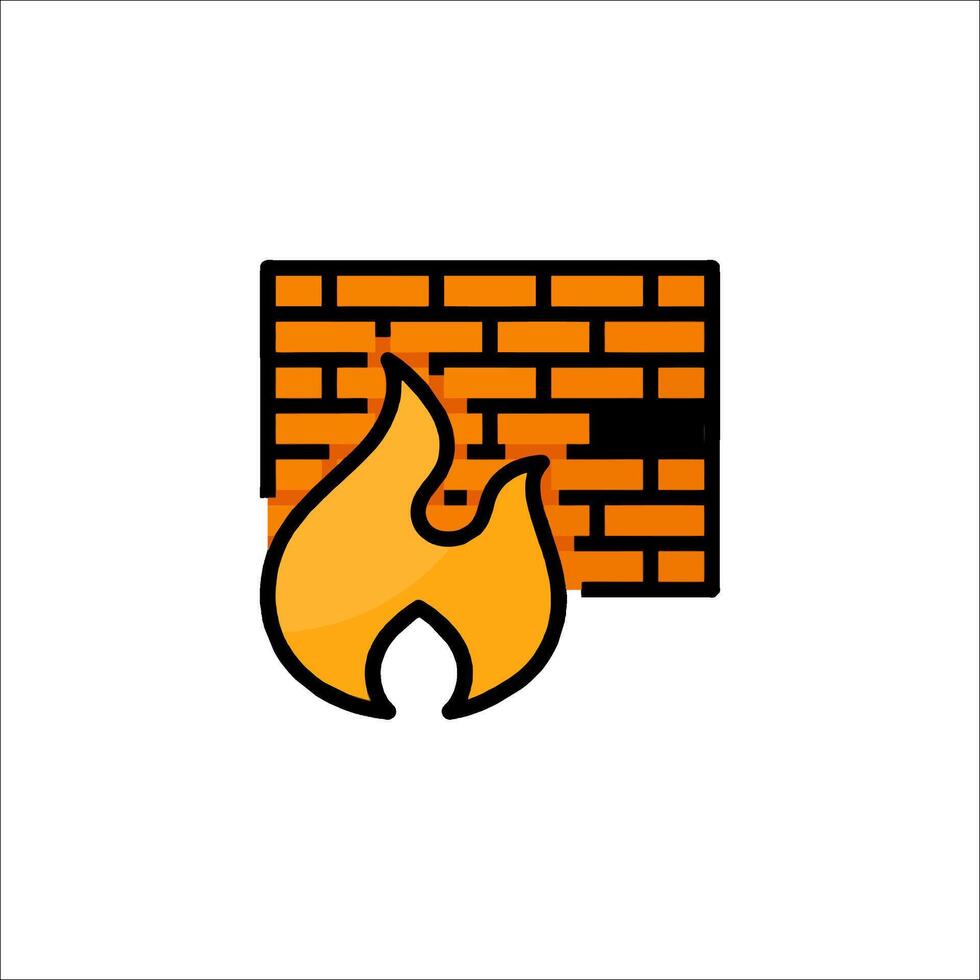 Firewall icon illustration vector