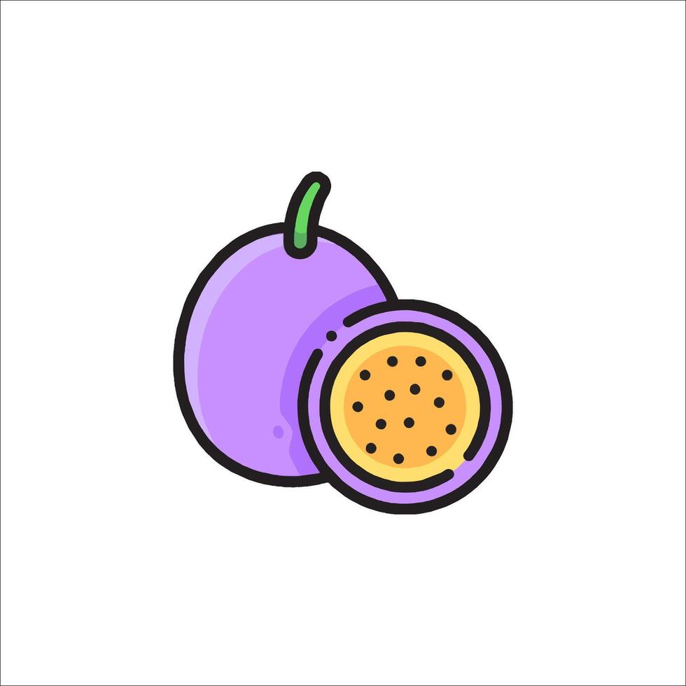 Passion fruit icon isolated on white background vector