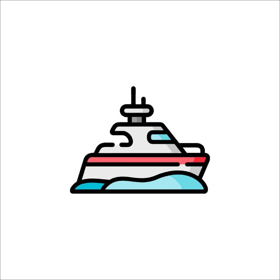 A boat icon on a white background vector