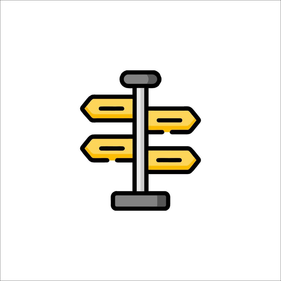 A yellow arrow pointing to the right and left vector