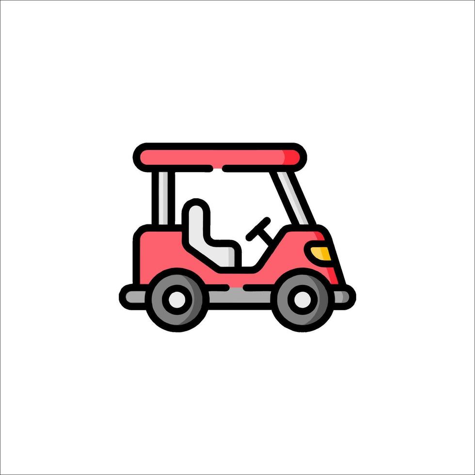 Golf cart icon illustration vector
