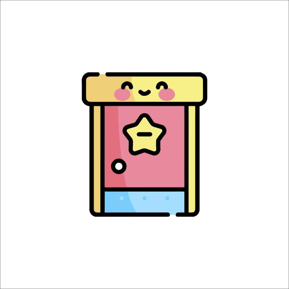 A cartoon character holding a star in its hand vector