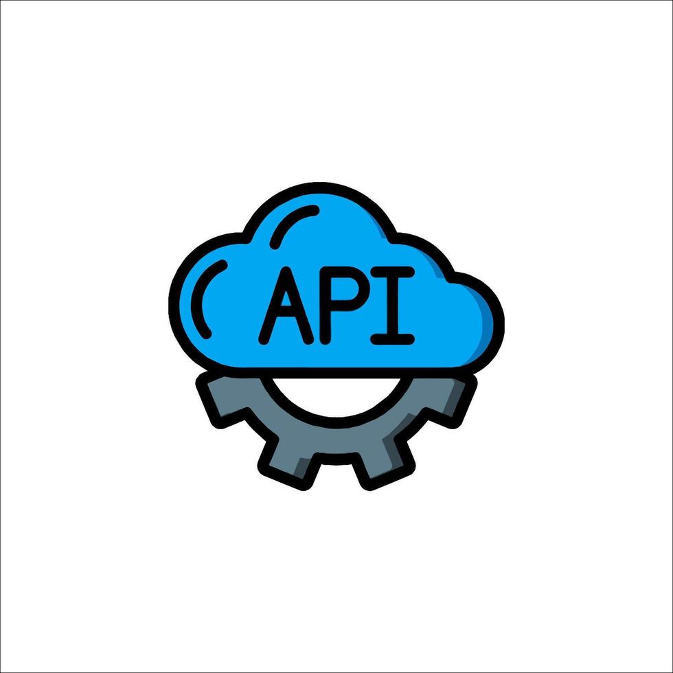 Api cloud computing vector