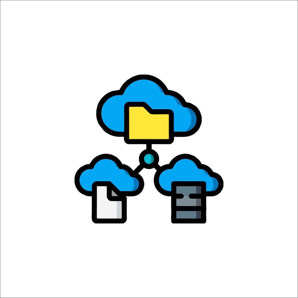 Cloud computing icon illustration vector