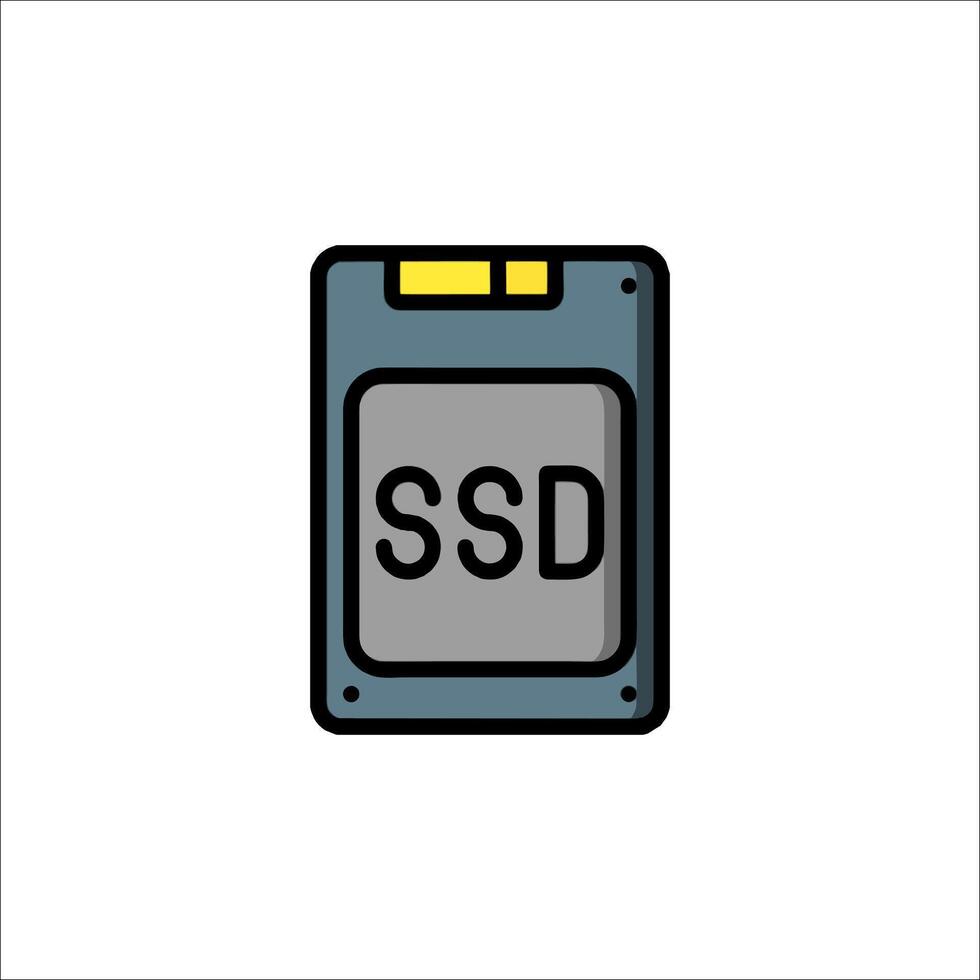 A ssd icon on a white background vector