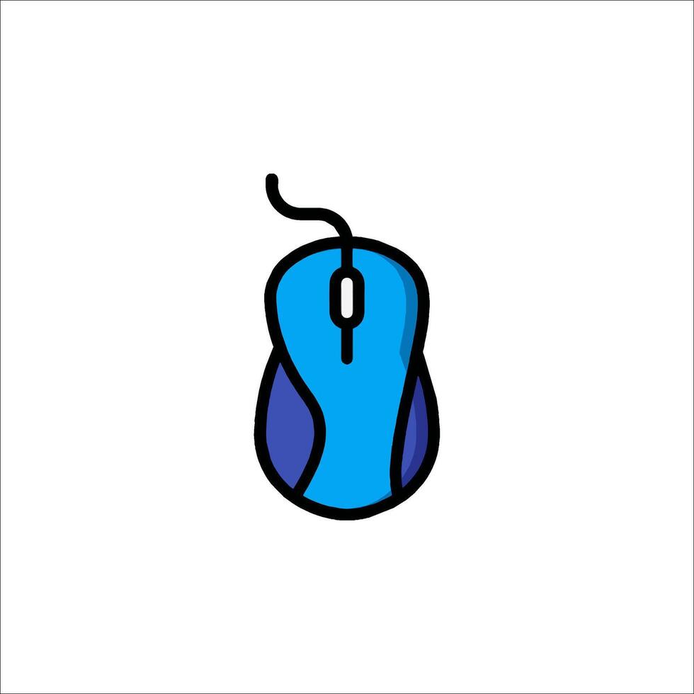 A computer mouse icon in a simple line style vector