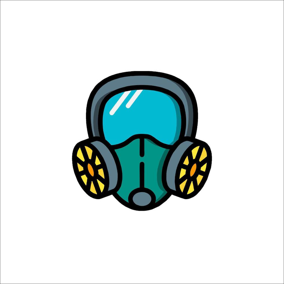 A gas mask icon on a white background vector