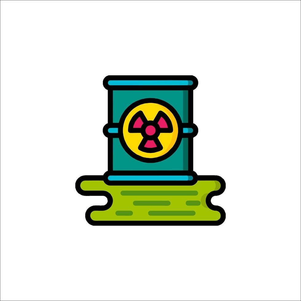 A radioactive barrel icon on a white background vector