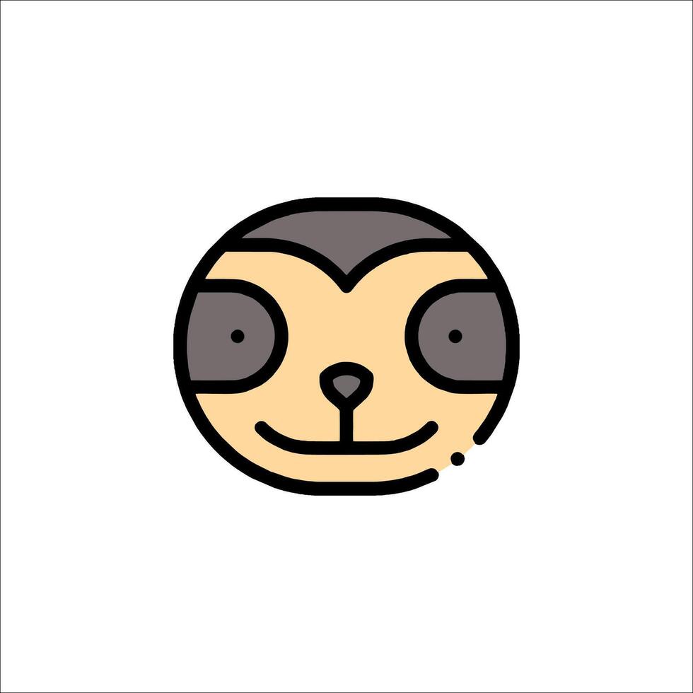 A cartoon slotty face on a white background vector