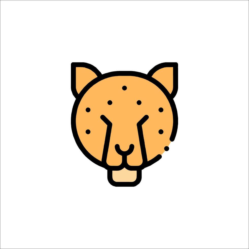 A cheetah head icon on a white background vector