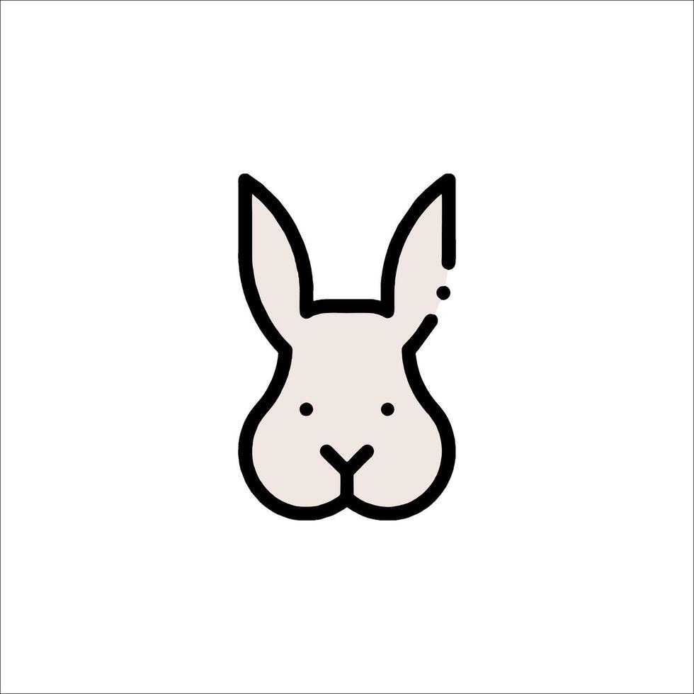 A bunny head icon on a white background vector