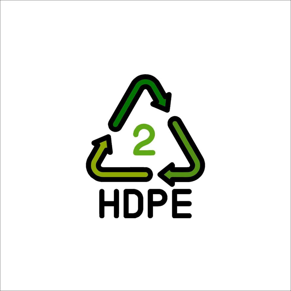 A logo for hdpe, which is a recycling company vector