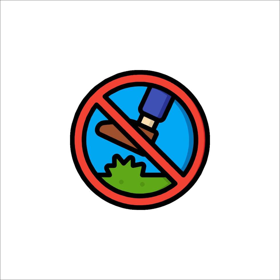 No shoes sign icon isolated on white background vector